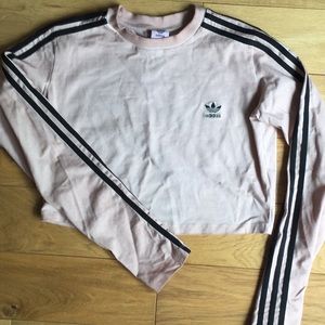 Adidas cropped long sleeve top